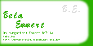 bela emmert business card